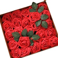 Têtes de fleurs artificielles en mousse blanche en gros, roses artificielles au toucher réel, arrangement de roses, fleurs artificielles pour la décoration de mariage