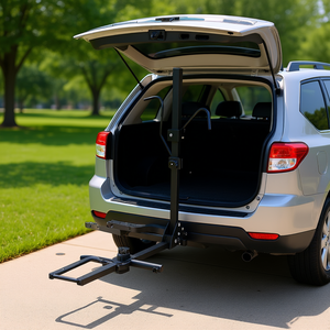Support de porte-vélos pliable pour 2 vélos, pour voiture, camion, SUV, avec récepteur 1,25 et 2 pouces, en acier allié - Product Image 2
