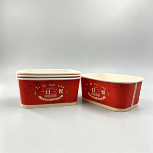 High Stiffness Paper Bowl Single Side PE Coated Eco-friendly Custom Shape for <b>Disposable</b> <b>Food</b> <b>Container</b> - Product Image 3