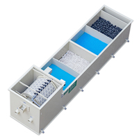 Qlozone Équipement de Filtration pour Bassin de Jardin/Poisson Biofiltre UV Combiné à Tambour Systèmes de Filtration Multi-Chambre pour Bassin à Koïs