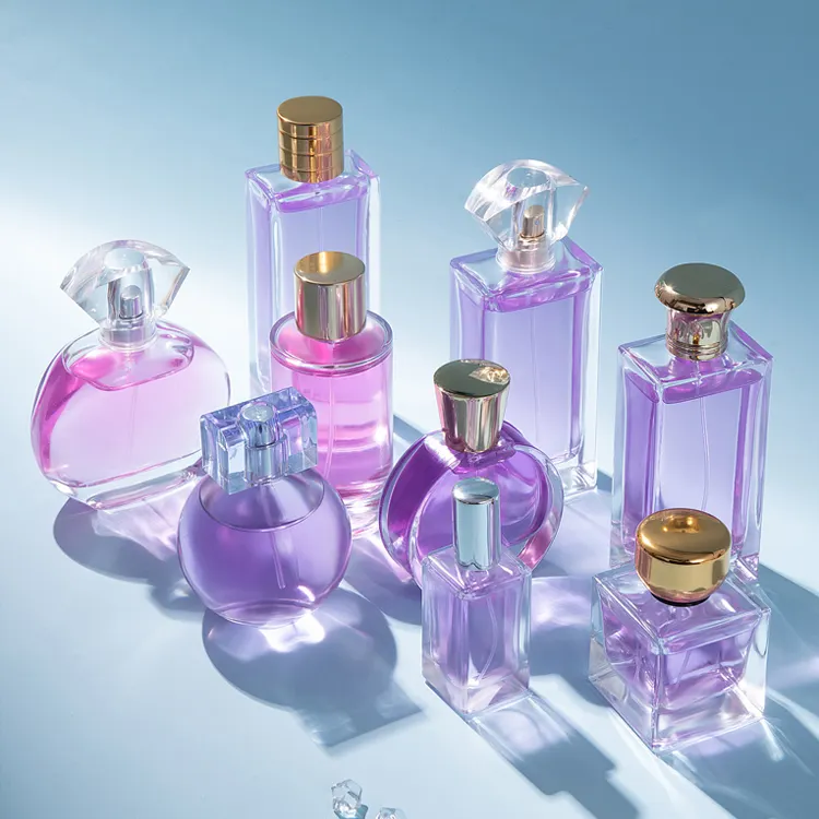 Venta al por mayor muestra gratuita de lujo para mujer 10ml 15ml 30ml 50ml botella de vidrio cuadrada botella de perfume botellas de perfume de lujo únicas personalizadas