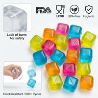 Cubes de glace réutilisables en plastique OME 2,5-4,5 cm, congélation rapide, réutilisables, qualité alimentaire, pour whisky et cocktails