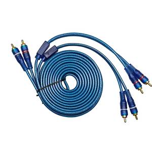 Câble audio RCA moulé par injection avec connecteurs en cuivre sans oxygène tressé haute résistance et plaqués or - Product Image 4