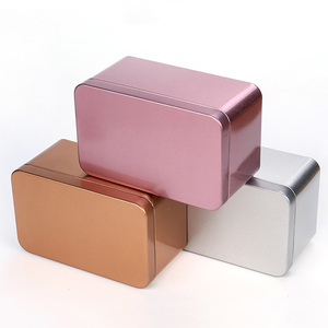 Custom printed metal tin box, High quality empty tin square box, Rectangular cookie tin food package