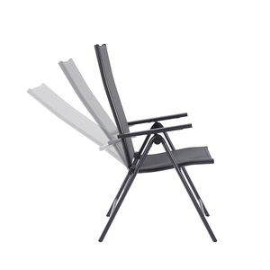 Chaise pliante d'extérieur en <span class=keywords><strong>aluminium</strong></span> HOMFUL, <span class=keywords><strong>fauteuil</strong></span> pliable pour patio, jardin et salle à manger - Product Image 2