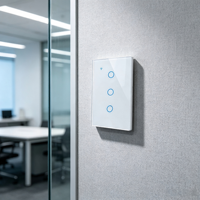 Interrupteur intelligent Android innovant WHX03 à 3 voies, sans condensateur, compatible avec l'application Tuya Smart Life, commande vocale, adapté pour les bureaux et les hôtels