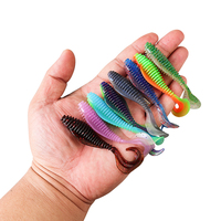 Palmer 8 pièces/boîte TPE leurre vis appât souple Drongo Pupa appât de natation leurre de pêche 8cm 3.7g bar leurre pêche ver appât
