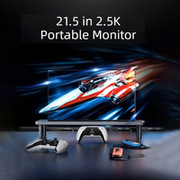 Moniteur portable 21,5 pouces 2,5K, écran LCD IPS 2560 x 1440, 100 Hz, 300 cd/m², Type C, haut-parleurs intégrés, écran professionnel