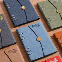 Libreta de Anillas A5 de Cuero Promocional para Negocios, con 6 Anillas, Espiral, Hojas Sueltas, Magnética, Logotipo Personalizado, Color Personalizado de Alta Calidad