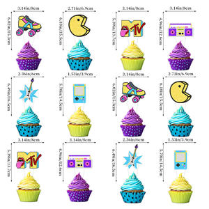 Artículos de Fiesta Retro con Temática de los 80, Pancarta, Guirnalda de Globos en Espiral, Decoraciones de Fiesta de Cumpleaños con Temática de Rock y Neón de los 80 - Product Image 6