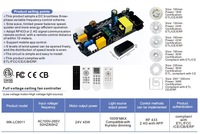 Kit de Contrôleur de Ventilateur de Plafond BLDC DC24V avec Module LED, 100-265V, RF433+2.4G, Triple Contrôle via Application Tuya, Certifié CE CB ETL, Certifié Matter
