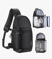 Sac pour appareil photo DSLR SLR Petit sac à dos pour appareil photo Convient aux sacs à dos antivol pour ordinateur portable 13 pouces avec housse de pluie Support de trépied