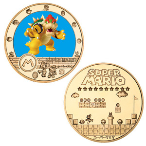 Pièces commémoratives Mario Anime, badge en fer moulé sous pression, coloré, doré, en relief, cadeau, objets de collection, emballés individuellement - Product Image 6