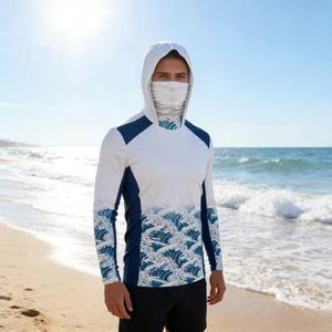 Premium Masked Hooded Sun Protective Unisex Customizable <b>Fishing</b> Hoodie Beach Wear Activewear Apparel <b>Fishing</b> Beach Custom Logo - Product Image 6