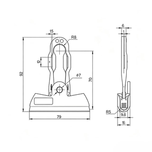 Pince de suspension PS-M pour câble à fibre optique aérien, matériel pour câble de branchement FTTH - Product Image 2