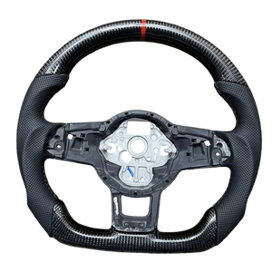 Volante Deportivo de Fibra de Carbono para Modelos <span class=keywords><strong>Audi</strong></span> A3/A4/A5/A7/RS Equipado con Botones y Levas de Cambio - Product Image 5