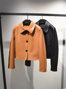 Manteau en cuir PU pour femme 2026 – Nouvelle collection automne-hiver – Blouson moto décontracté et tendance avec boutons - Product Image 5