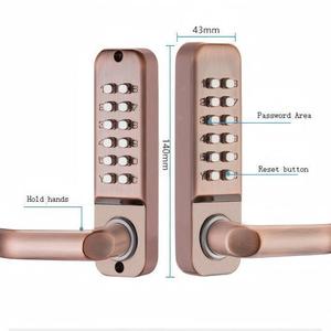 Ngoài trời Hợp kim nhôm mật khẩu kỹ thuật số khóa cửa khóa dài xử lý không thấm nước hệ thống kép cho sân cơ khí - Product Image 6