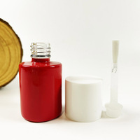 Flacon de vernis à ongles opaque en verre de 9 ml avec bouchon et pinceau pour base et couche de finition