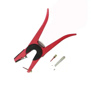 Metal Red Livestock Pig Sheep Goat Cattle Ear Tag Ear Marker Pliers Applicator for Livestock Equipment