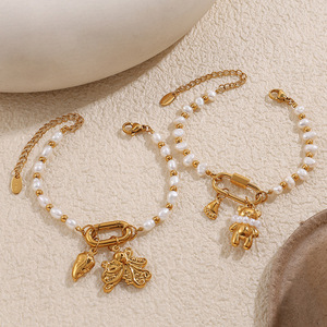 สร้อยคอมุกน้ำจืด เกรด AA จี้รูปกางเขนทองคำ ประดับแบบฝังขอบ เหมาะสำหรับใส่ทุกวัน - Product Image 3