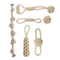 Jouet pour chien en corde de coton écologique de luxe, noué, anti-mastication, nettoyage des dents, durable, pour chiens de taille moyenne/grande