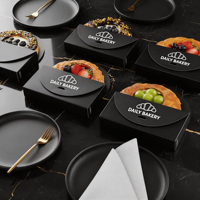 Boîte en papier personnalisée ETpack en forme de disque pour beignets Napoléon, dorayaki, biscuits, pâtisseries – Emballage unique et design, boîte cadeau