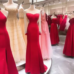 Роскошные вечерние платья для свадебной вечеринки, красное вечернее платье с ковровым покрытием для невесты, 2020, американский размер, рождественское Красное Кружевное Пышное Платье от Sayabridal