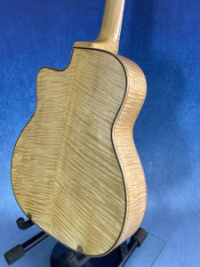 <span class=keywords><strong>Guitare</strong></span> <span class=keywords><strong>acoustique</strong></span> gypsy à 7 cordes <span class=keywords><strong>de</strong></span> 16 pouces fabriquée à la main, corps creux en érable flammé, épicéa non fini, composants <span class=keywords><strong>de</strong></span> <span class=keywords><strong>luthier</strong></span> en ébène non finis - Product Image 5