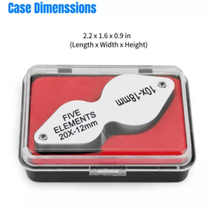 Lente d'ingrandimento 10X 20X lente d'ingrandimento con lente doppia lente pieghevole - Product Image 4