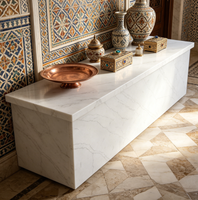 Pierre de quartz veinée Calacatta pour la décoration intérieure de villa