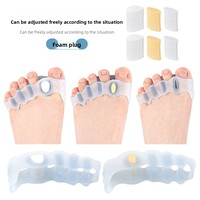 Correcteur d'orteil en gel orthopédique SEBS à cinq trous pour hallux valgus, séparateur d'orteils, manchon d'espacement souple pour adultes et enfants