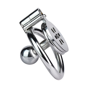FRRK Nouveau Verrou de Pénis <span class=keywords><strong>Cage</strong></span> de Chasteté Masculine <span class=keywords><strong>Cage</strong></span> de Chasteté en Acier Inoxydable pour Hommes Jouets Sexuels - Product Image 1