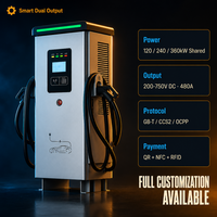 Borne de recharge rapide DC pour véhicules électriques 22 kW à double connecteur CCS2 OCPP 1.6 CE, sur pied
