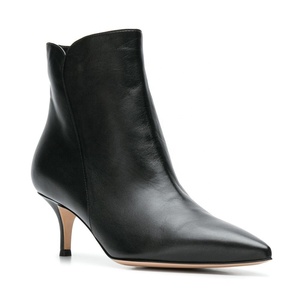 Stivaletti neri con <span class=keywords><strong>tacco</strong></span> con cerniera laterale stivaletti con <span class=keywords><strong>tacco</strong></span> <span class=keywords><strong>basso</strong></span> da ufficio da <span class=keywords><strong>donna</strong></span> con <span class=keywords><strong>tacco</strong></span> gattino Plus Size 2023 - Product Image 2