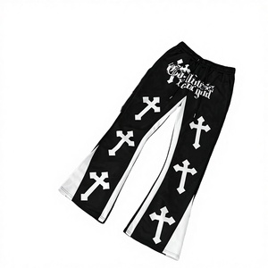 Pantalon de jogging personnalisé pour homme, taille mi-haute, en molleton de coton épais, avec bande latérale, séchage rapide, respirant, vente en gros - Product Image 2