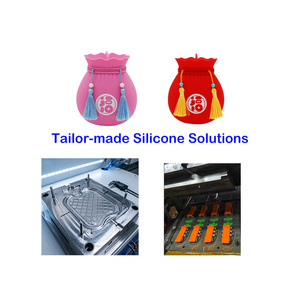 Bolsa de Agua Caliente de Silicona con Forma de Bolsa Fu China Creativa, Personalizable, de Grado Alimenticio, Apta para <span class=keywords><strong>Microondas</strong></span>, Calentador de Manos Portátil - Product Image 1