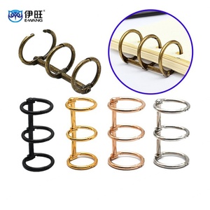 En gros, anneaux de reliure métalliques à 3 trous de 1 pouce pour reliure de livre DIY, calendrier de bureau doré, clip de carnet et feuilles mobiles - Product Image 1