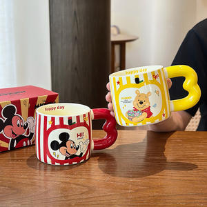 Disney <b>Ceramic</b> <b>Mug</b> With Heart Handle Cartoon Design For Kids And Gifts Spring 2025 - Product Image 4