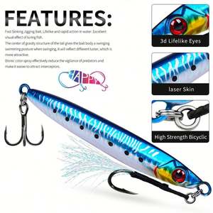 เหยื่อ<span class=keywords><strong>ตก</strong></span><span class=keywords><strong>ปลา</strong></span>3D โลหะ14G-100G 9ขนาดเหยื่อ<span class=keywords><strong>ตก</strong></span><span class=keywords><strong>ปลา</strong></span>ที่กำลังไหลลื่น - Product Image 2