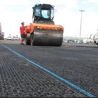 Bas prix biaxiale asphalte fibre de verre de renforcement en fibre de verre route Biaxiale géogrille fabricants pour vente