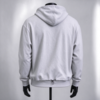 Sweat à capuche personnalisé en molleton côtelé avec impression numérique, coupe ample, grande taille, noir, thermique, double capuche