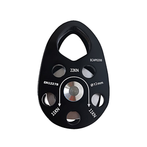 Poulie simple en aluminium ultra-légère avec anneau en D, capacité de charge 22KN, <span class=keywords><strong>corde</strong></span> de 15mm pour la descente en rappel, le sauvetage, l'escalade d'arbres et la protection contre les chutes - Product Image 1