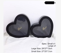 Boîte cadeau personnalisée en forme de cœur avec fenêtre transparente et couvercle, pour bonbons décoratifs, mariage, ensemble de boîtes cadeaux