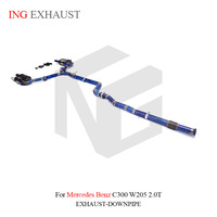 Échappement en titane ING W205 C300 pour Mercedes Benz C300 W205 2.0T, silencieux à soupapes de haute qualité, échappement Catback Valvetronic