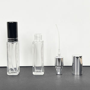 B053-10 Mini Portátil 10mL Tamanho Viagem Perfume <span class=keywords><strong>Tester</strong></span> Garrafas De Vidro Recarregáveis Screw Cap Impressão de tela preta prata ouro - Product Image 3