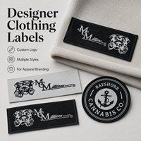 Nouveaux produits 2025 Designer Logo personnalisé Tag Swing Tickets Étiquettes de vêtements tissés au cou et marques célèbres pour vêtements