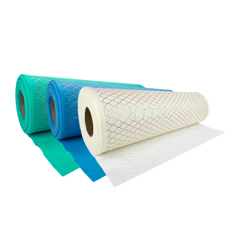 HengTong Hot Sale MERV 8-14 Polyester Fiber Ventilation Pre-filter Laminated Mesh Air Filter Media Roll