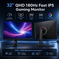 Monitor Gaming Grosir 32 Inci 2K QHD 180Hz Fast IPS HDR400 Layar Esports Refresh Rate Tinggi