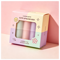Boîte à rouge à lèvres personnalisée en usine, étiquette privée, boîte d'emballage en papier pour gloss à lèvres simple, duo, trio, pour cosmétiques